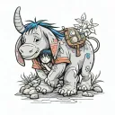 eeyore tattoo design idea