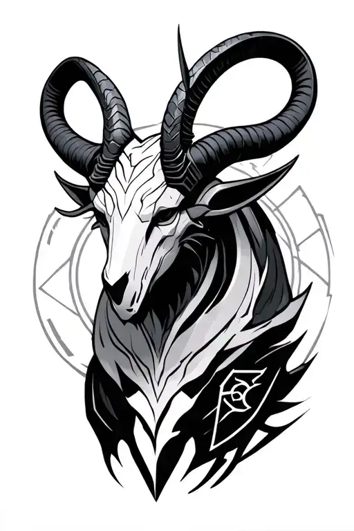 destiny 2 hive themed tattoo with oryx sigil and aiat,  tattoo design idea