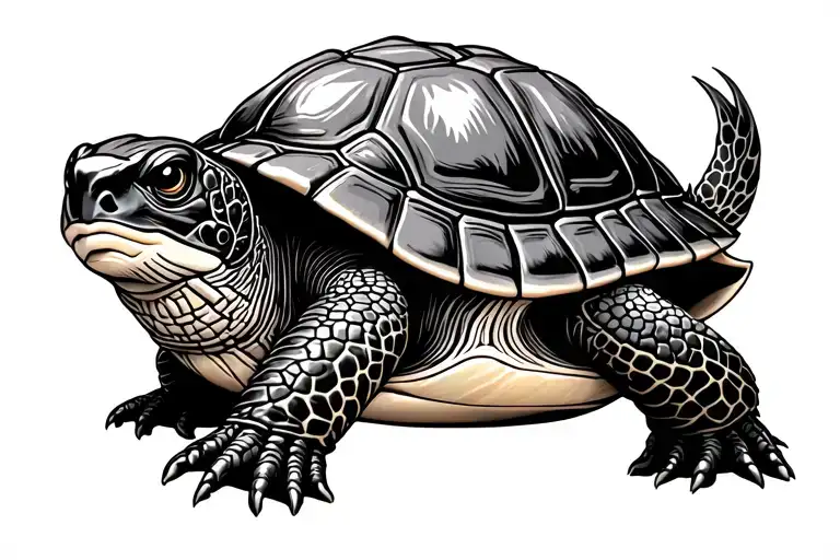 New Upper Arm Design Elements:🐢 Mock Turtle (Centerpiece)Featured prominently near the bicep or wrapping around the o tattoo design idea