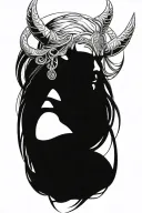 viking hell goddess tattoo design idea