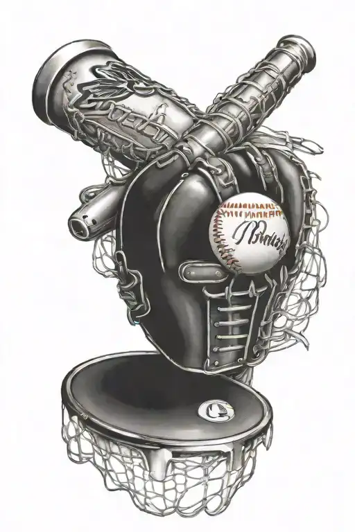 full arm sleeve. Atlanta Braves baseball theme that fades into Philadelphia Eagles football theme with super bowl trophy tattoo design idea