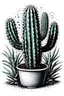 cactus tattoo design idea