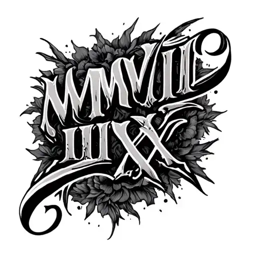 "MMVIII-III-XXX" MMVIII-III-XXX tattoo design idea