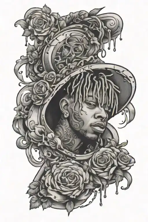 juice wrld 999 tattoo design idea