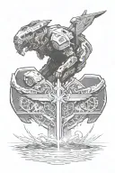 helldivers 2 tattoo design idea