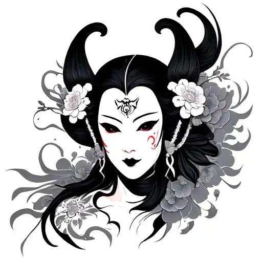 Kabuki tattoo design idea