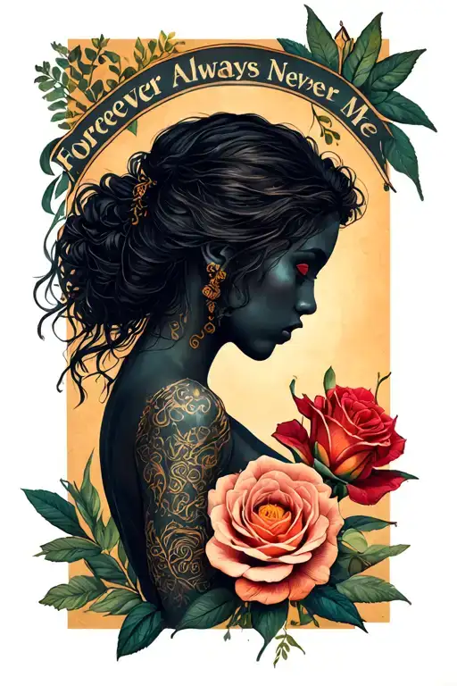 Forever And Always, never give me a tattoo tattoo design idea