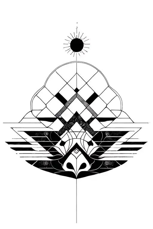 as above so below, as within so without spiritual and masculine  tattoo design idea