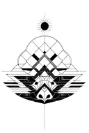 as above so below, as within so without spiritual and masculine  tattoo design idea