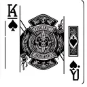 fire fighter black jack card tattoo design idea