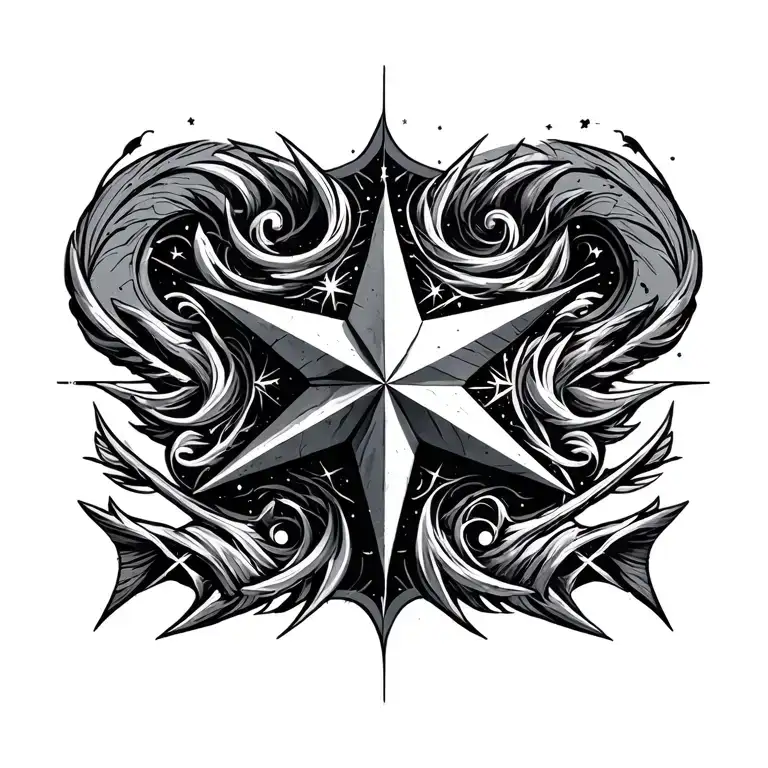 astronomy stars tattoo design idea