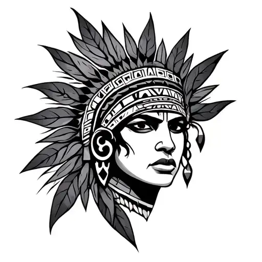 Aztec tattoo design idea
