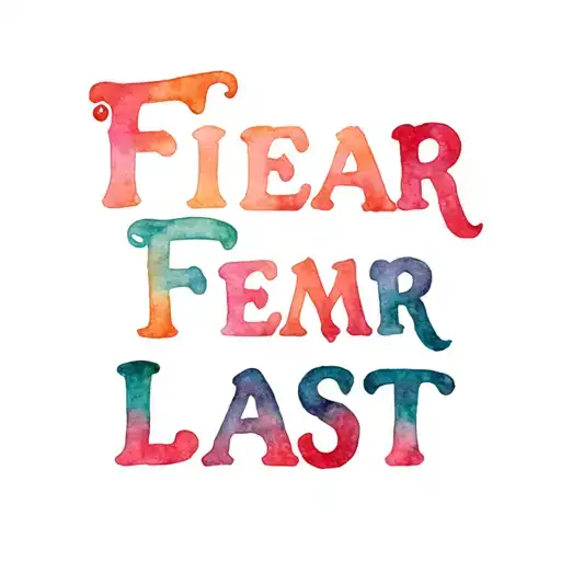 just text family first fear last tattoo design idea