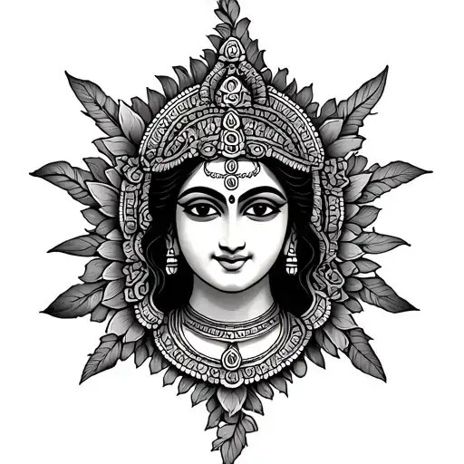 Lakshmi star in a Padma tattoo design idea