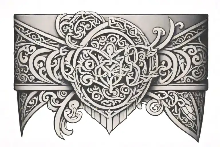norse arm band tattoo design idea
