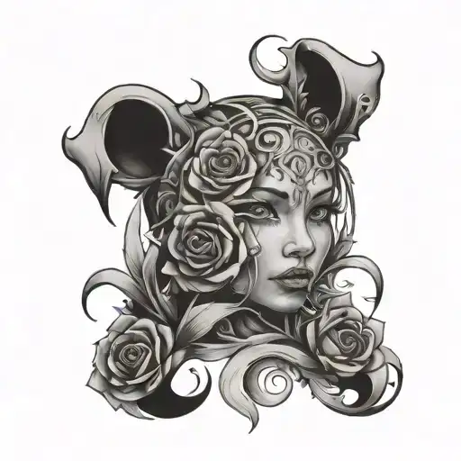 Submissive tattoo design idea