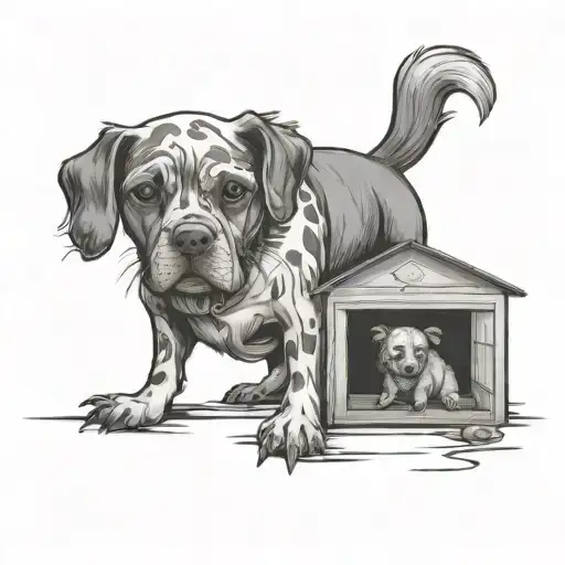 pet shelter tattoo design idea