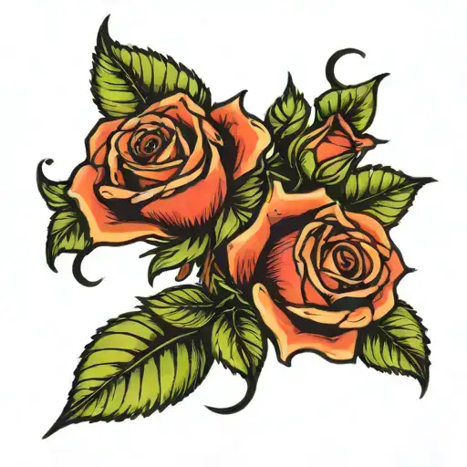 wilted rose tattoo design idea