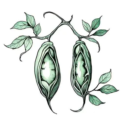 two peas in a pod tattoo design idea