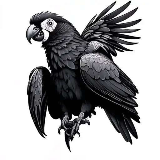 black cockatoo tattoo design idea
