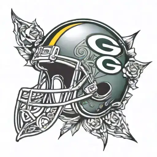 green bay packers and gambling tattoo design idea
