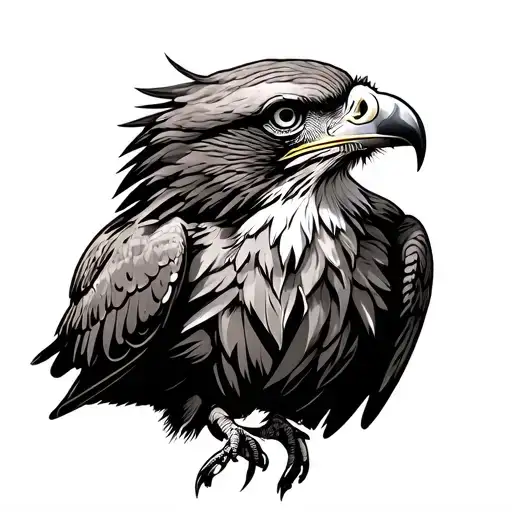 Buzzard tattoo design idea
