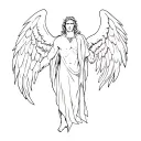 Protector Angel man tattoo design idea
