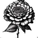 Carnation And Chrysanthemum tattoo design idea