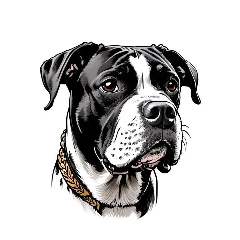 staffordshire terrier dog in chicano style tattoo tattoo design idea