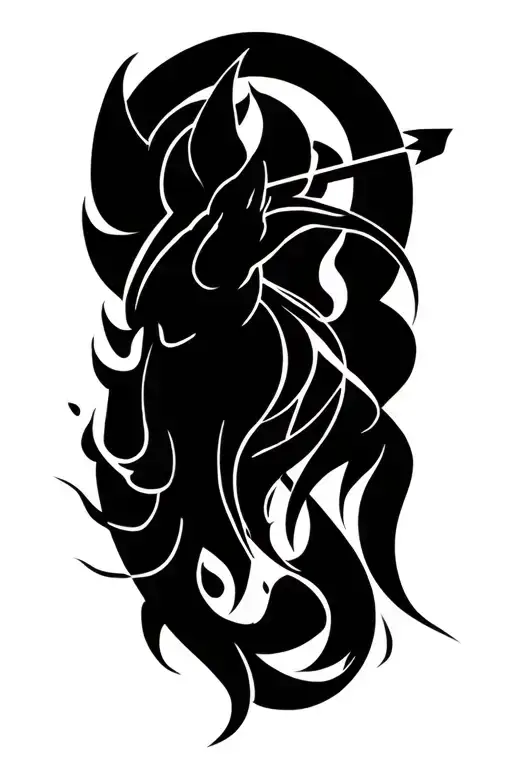 Sagittarius art inspired tattoo tattoo design idea