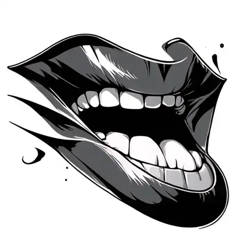 Throat tattoo design idea