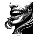 Throat tattoo design idea