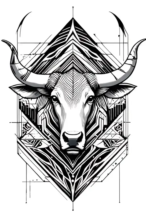 Year 2003 and taurus tattoo design idea