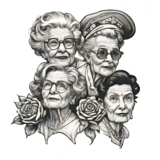 tattoo for men about grandmas and mom. include my 3 cousins tattoo design idea