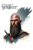 game of thrones, kratos, zeus, ragnar lothbrok tattoo design idea