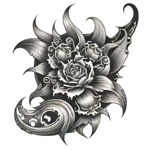 Oil tattoo design idea