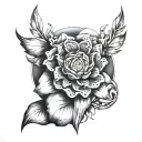 Oil tattoo design idea