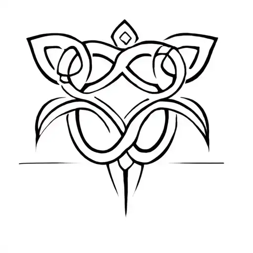 celtic symbol family tattoo design idea