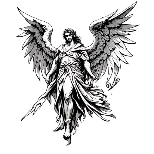 archangel uriel tattoo design idea