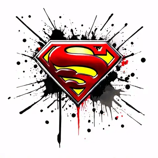 Superman logo tattoo design idea