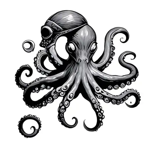 Viking Octopus tattoo design idea