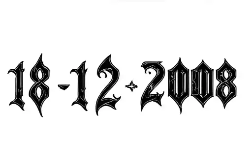 "18-12-2008" tattoo design idea