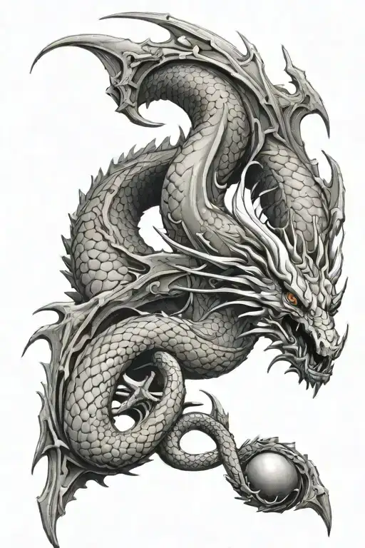 Dragon and Scorpio with Aries tattoo design idea