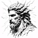 Zeus Lightning tattoo design idea