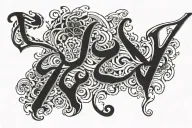 text 'IGY6' us tattoo design idea