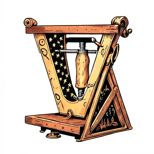 guillotine tattoo design idea