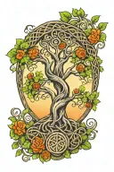 celtic tree of life tattoo design idea
