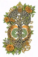 celtic tree of life tattoo design idea