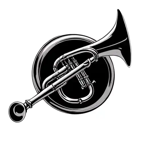 valve trombone fork tattoo design idea