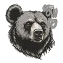 be your own hero said by gay bear hairy handsome man tattoo design idea